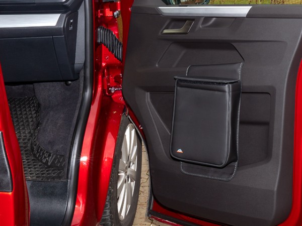 MULTIBOX® Isoliertasche und/oder Abfallbehälter VW T6.1 linke FH-Tür, Design"Leder Titanschwarz"