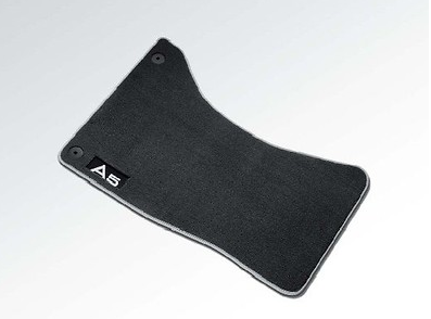 Textilfußmatten Premiumfür Linkslenker vorn und hinten, schwarz/silbergrau | Audi