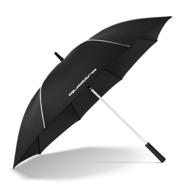 quattro Regenschirm Stockschirm, schwarz/weiß, groß