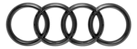 Audi Ringe Schwarz glänzend Vorne Kühlergrill A6 A7 C7 4G A8 Q2 Q8