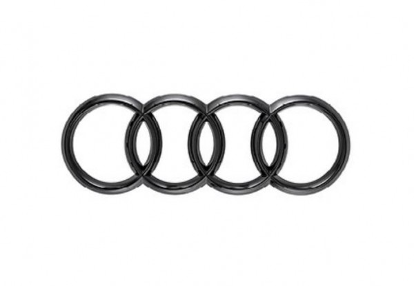 Original Audi Q3 (F3) Ringe Logo schwarz hinten