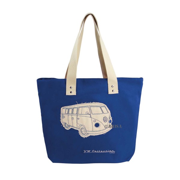 VW T1 Bulli Bus Shopper-Tasche Canvas - dunkelblau | BUSB15 Brisa